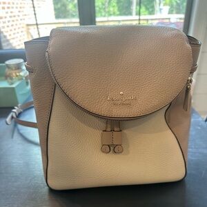 kate spade new york Leila Medium Flap Crossbody Bagpack - two toned beige